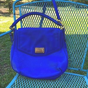 Marc Jacobs Electric Blue EUC satchel hobo with flap ROOMY